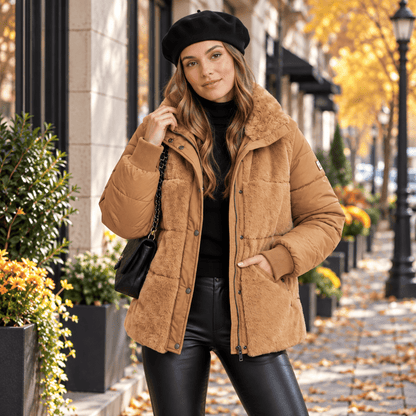 Greer | Women's Winter Short Hooded Puffer Jacket
