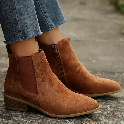 Lyra | Women's Casual Back-Zip Ankle Boots