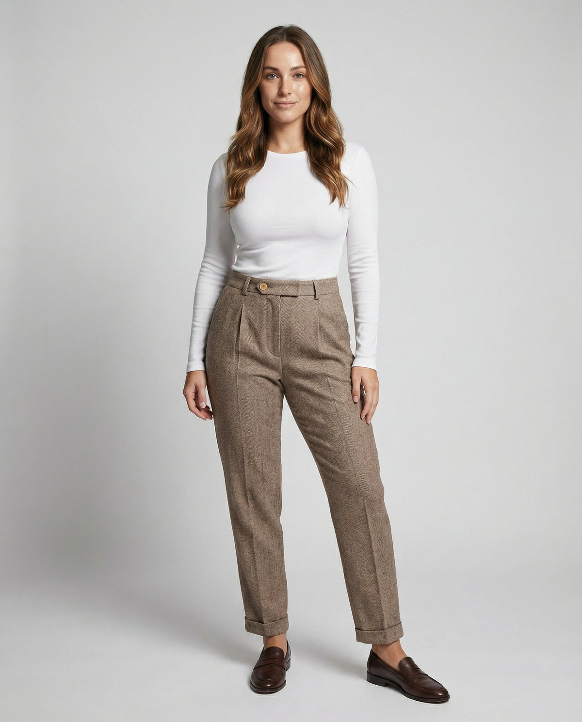 Remi | Women's High-Waist Pleated Tailored Trousers