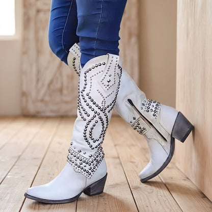 Juno | Women's Western Knee-High Block-Heel Boots