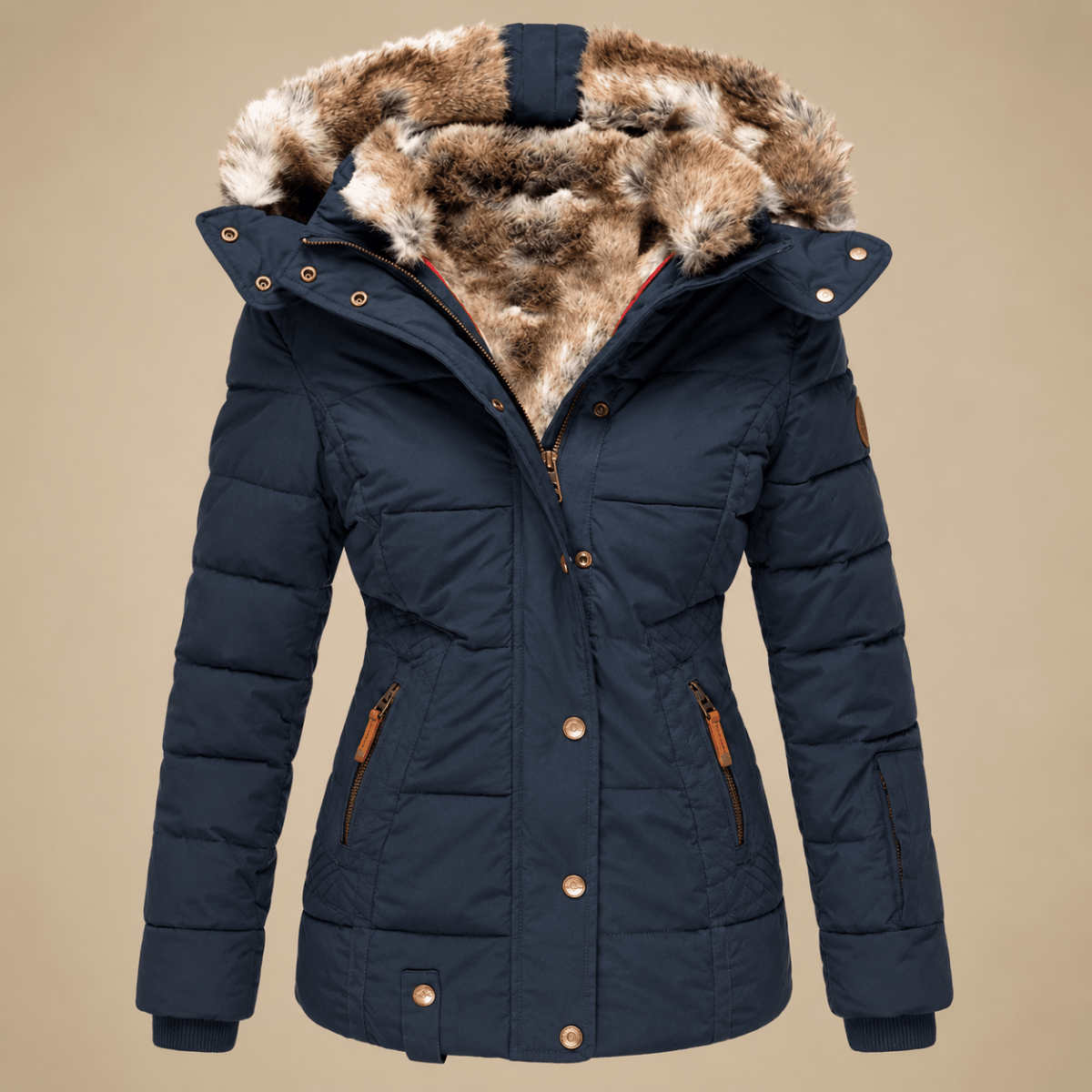 Kira | Gefütterte Damen-Winterjacke mit Kapuze für kaltes Wetter