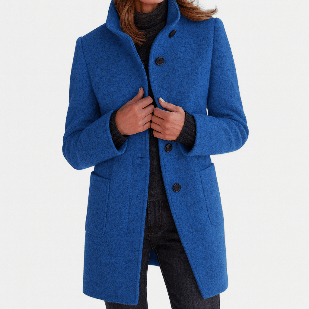 Bree | Damen-Mantel in Longline-Schnitt mit Knopfleiste und Kragen