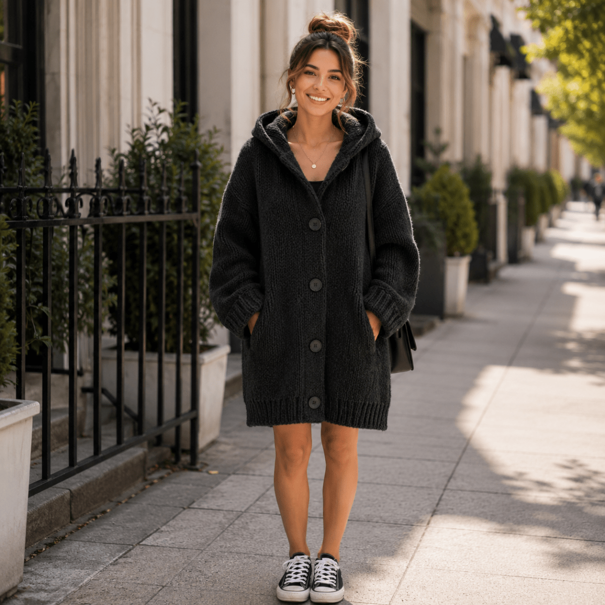 Mae | Women's Hooded Long-Sleeve Cardigan for Layering