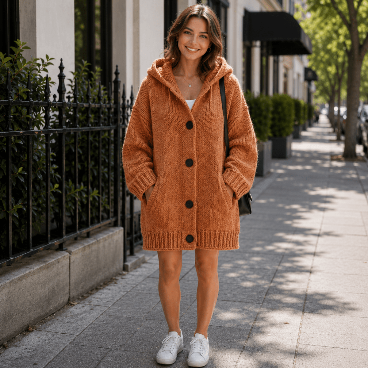Mae | Women's Hooded Long-Sleeve Cardigan for Layering