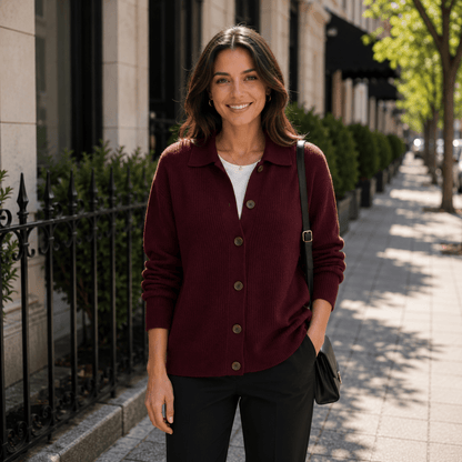 Indie | Women's Collared Button-Up Cardigan