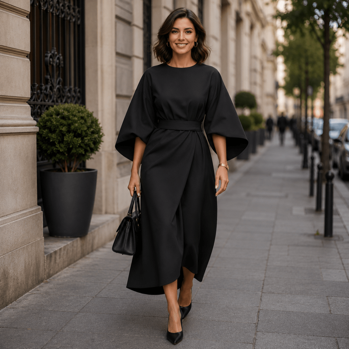 Romy | Women's Wrap-Front Belted Midi Dress