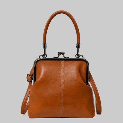 Quinn | Women's Kiss Lock Crossbody Bag with Handles