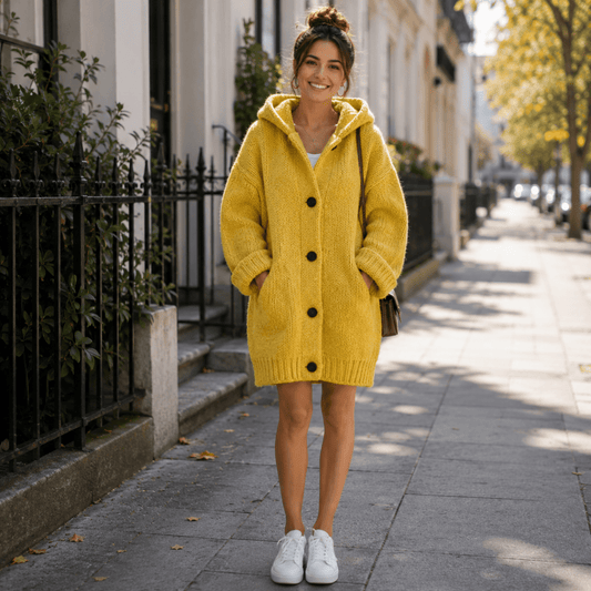 Mae | Women's Hooded Long-Sleeve Cardigan for Layering