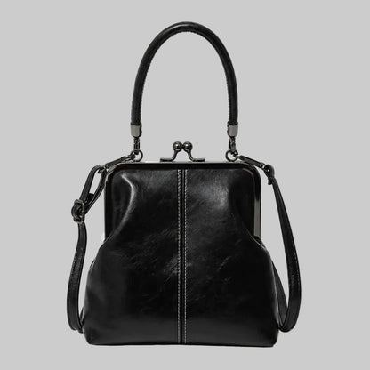 Quinn | Women's Kiss Lock Crossbody Bag with Handles