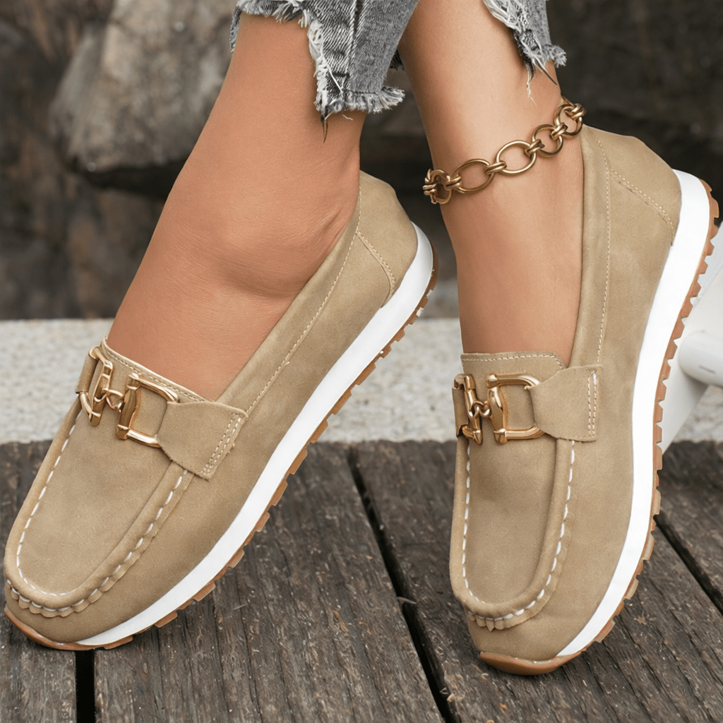 Reese | Women's Chain Loafers with Flat Wedge Sole
