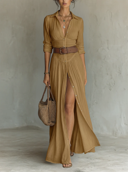 Tove | Women's Collared Long Sleeve Work Dress