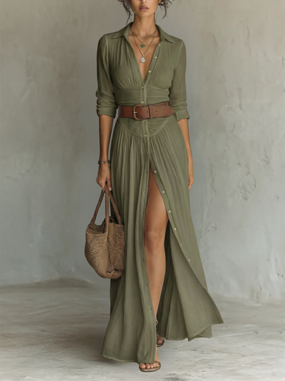Tove | Women's Collared Long Sleeve Work Dress