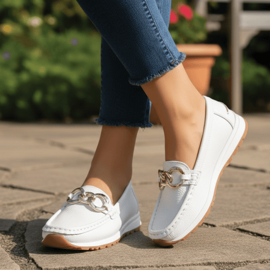 Reese | Women's Chain Loafers with Flat Wedge Sole