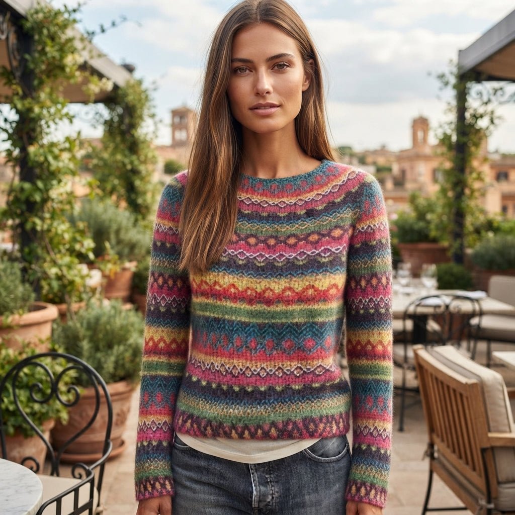Remi | Lässiger gestreifter Pullover mit langen Ärmeln für Damen