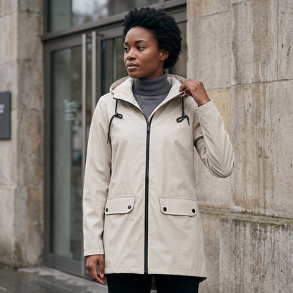 Nika | Women's Hooded Longline Zip Utility Coat