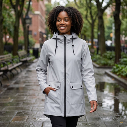 Nika | Women's Hooded Longline Zip Utility Coat