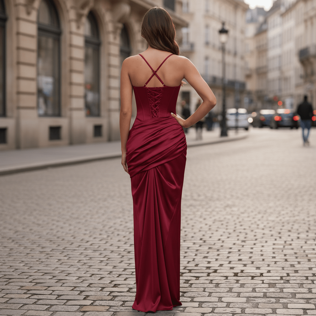 Remi | Women's Waist-Defining Maxi Evening Dress
