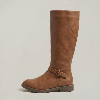 Harlow | Women's The-Knee Riding Boots with Chunky Heel