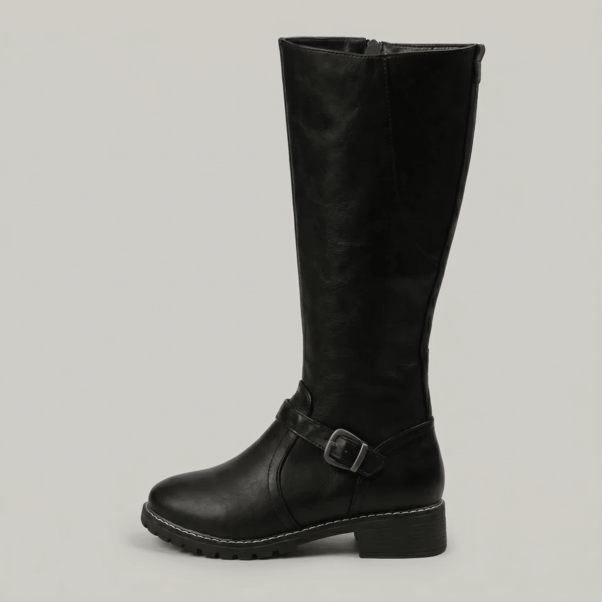 Harlow | Women's The-Knee Riding Boots with Chunky Heel