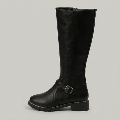 Harlow | Women's The-Knee Riding Boots with Chunky Heel