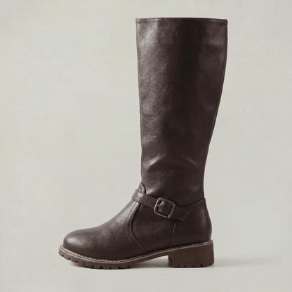 Harlow | Women's The-Knee Riding Boots with Chunky Heel
