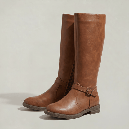 Harlow | Women's The-Knee Riding Boots with Chunky Heel