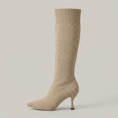 Romy | Kniehohe Stiefel mit spitzer Zehenpartie für Damen
