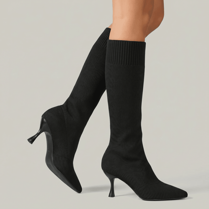 Romy | Kniehohe Stiefel mit spitzer Zehenpartie für Damen