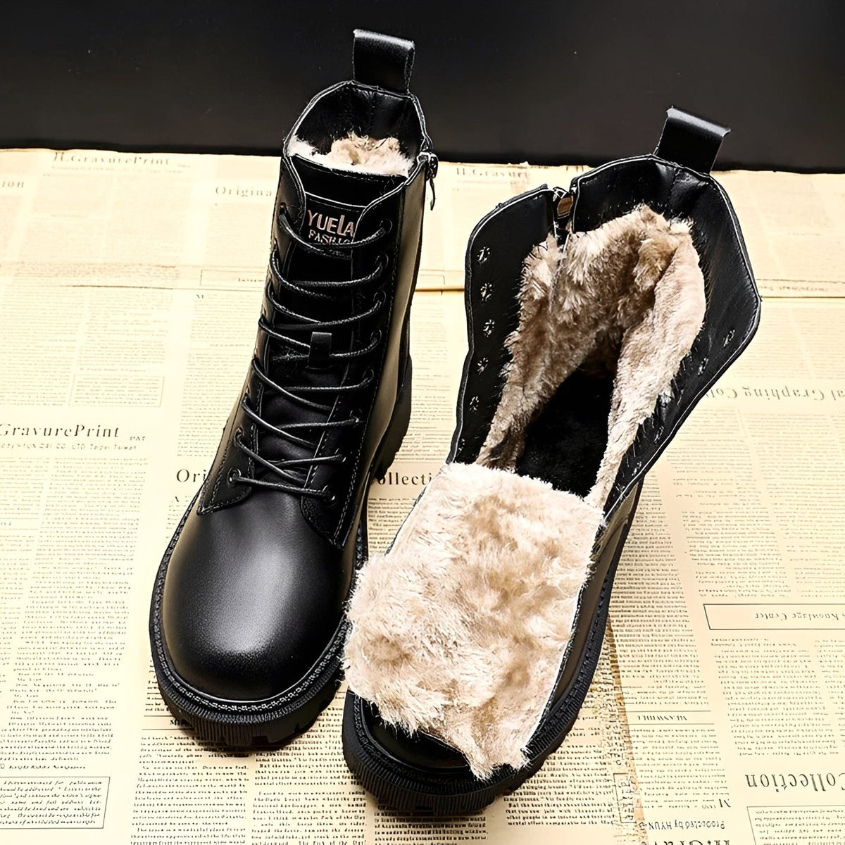 Lyra | Women's Black Winter Cold-Weather Boots