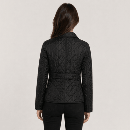Nova | Damen-Steppjacke mit Knopfleiste und Kragen
