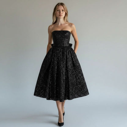 Sadie | Women's Sequin Sleeveless Midi Dress