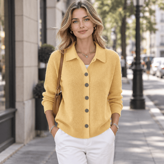Lyra | Women's Button-Collar Knit Cardigan
