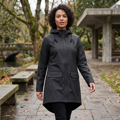 Nika | Women's Hooded Longline Zip Utility Coat