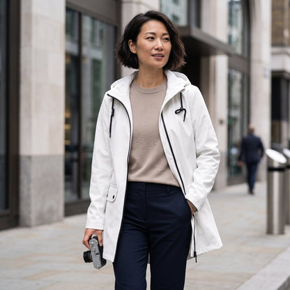 Nika | Women's Hooded Longline Zip Utility Coat