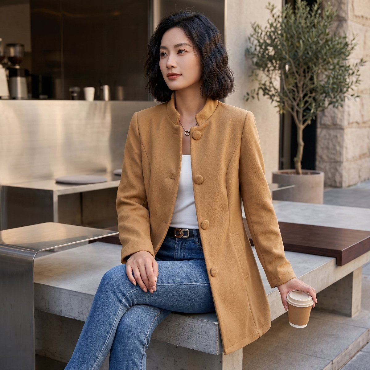 Margot | Women's Longline Tailored Open Front Blazer