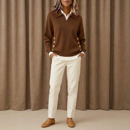 Maren | Women's V-Neck Blend Knit Jumper