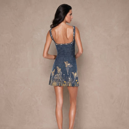 Sloane | Women's Sparkling Off-Shoulder Cocktail Dress