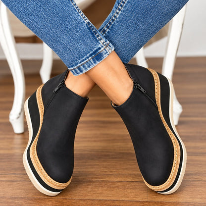 Romy | Women's Platform Wedge Ankle Boots