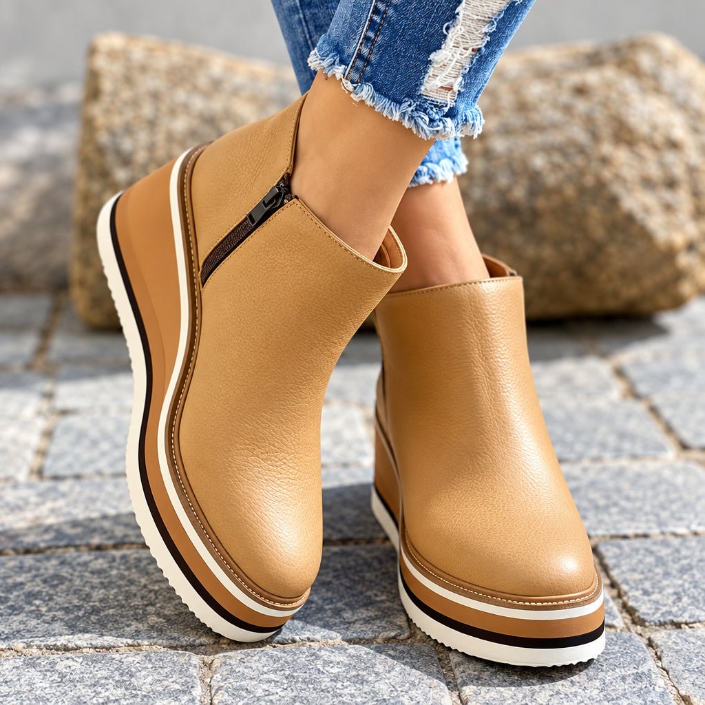 Romy | Women's Platform Wedge Ankle Boots
