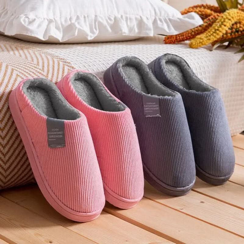Noa | Damen-Winterpantoffeln aus flauschiger Baumwolle