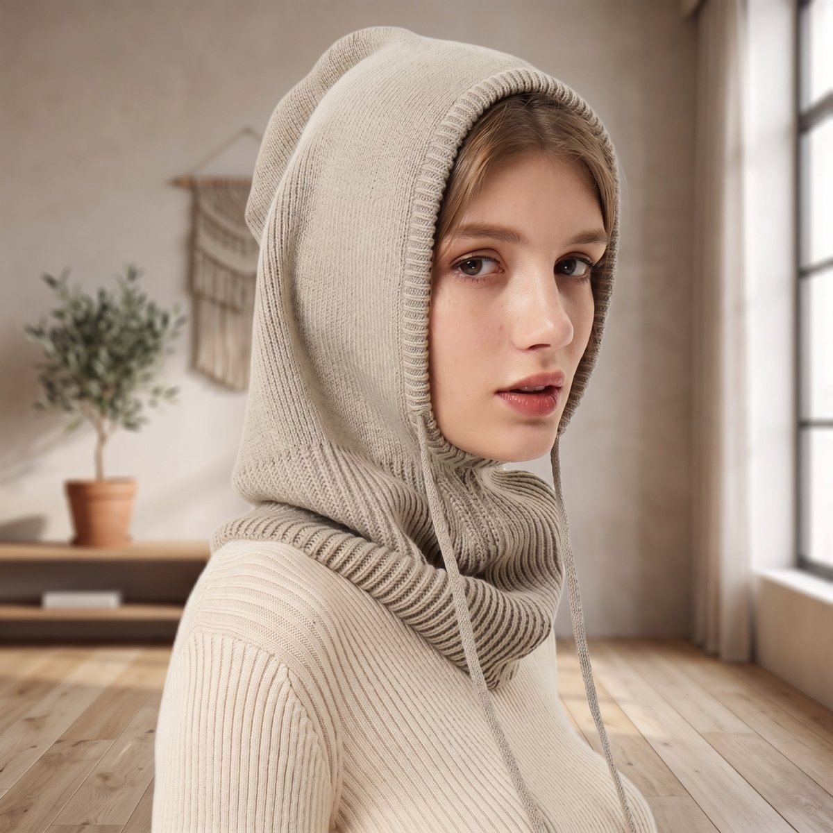 Lyra | Women's Winter Hooded Hat and Neck Scarf