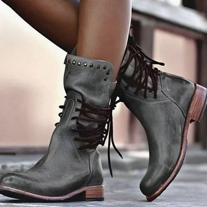 Billie | Women's Studded Lace-Up Ankle Boots