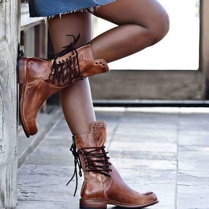 Billie | Women's Studded Lace-Up Ankle Boots