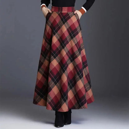 Nova | Women's Plaid High-Waisted Winter Skirt