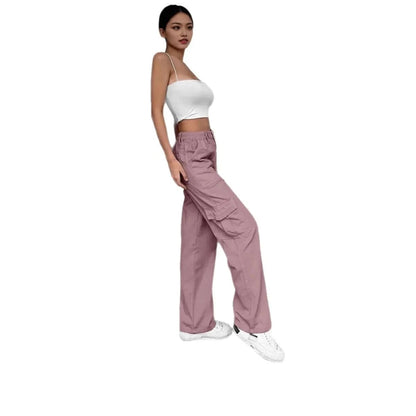 Greer | Women's High Waist Wide Leg Cargo Trousers