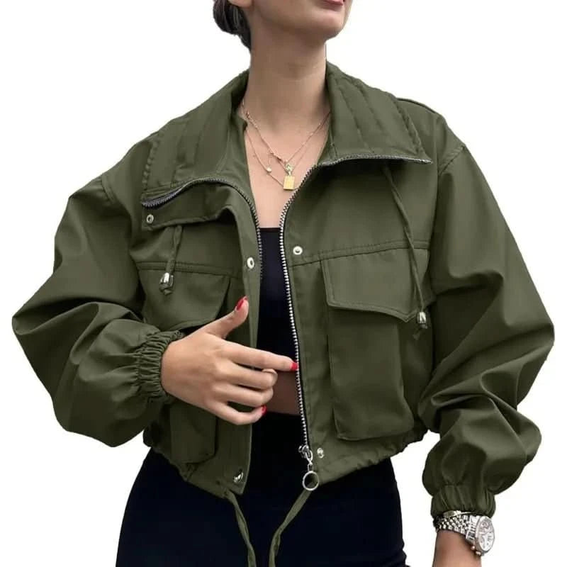 Sloane | Strukturierte kurze Trenchjacke für Damen