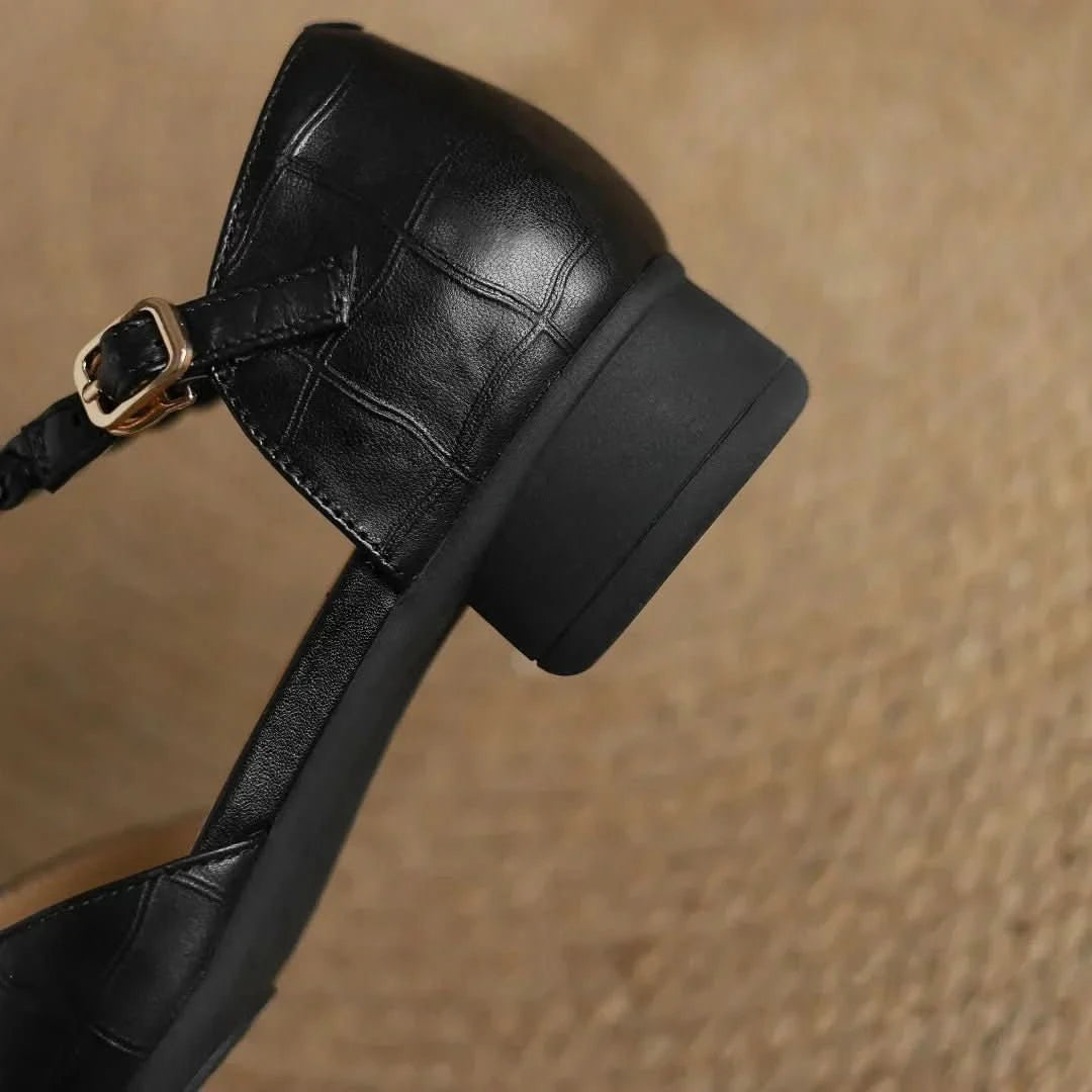 Harlow | Klassische bequeme T-Riemchen-Ballerinas für Damen