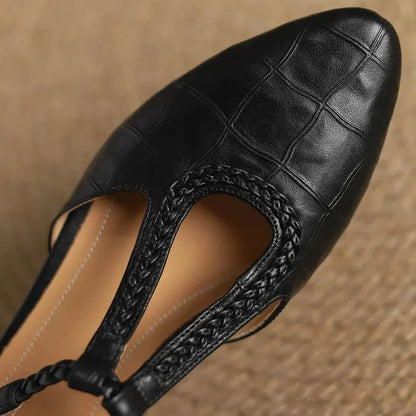 Harlow | Klassische bequeme T-Riemchen-Ballerinas für Damen