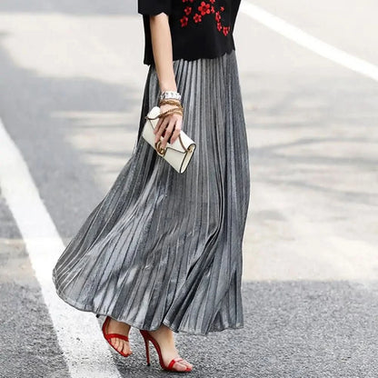 Kira | Women's Pleated High-Waist Maxi Skirt