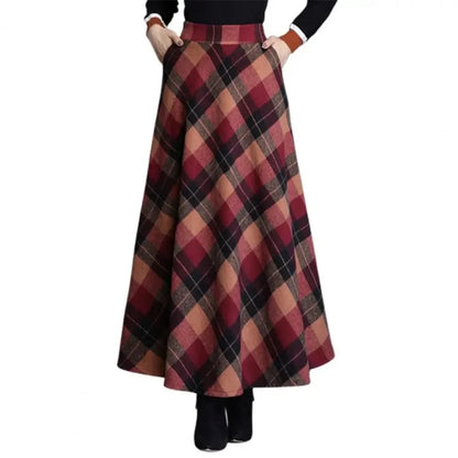 Nova | Women's Plaid High-Waisted Winter Skirt